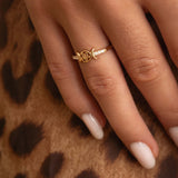 Triple Moon Goddess Pentagram Ring