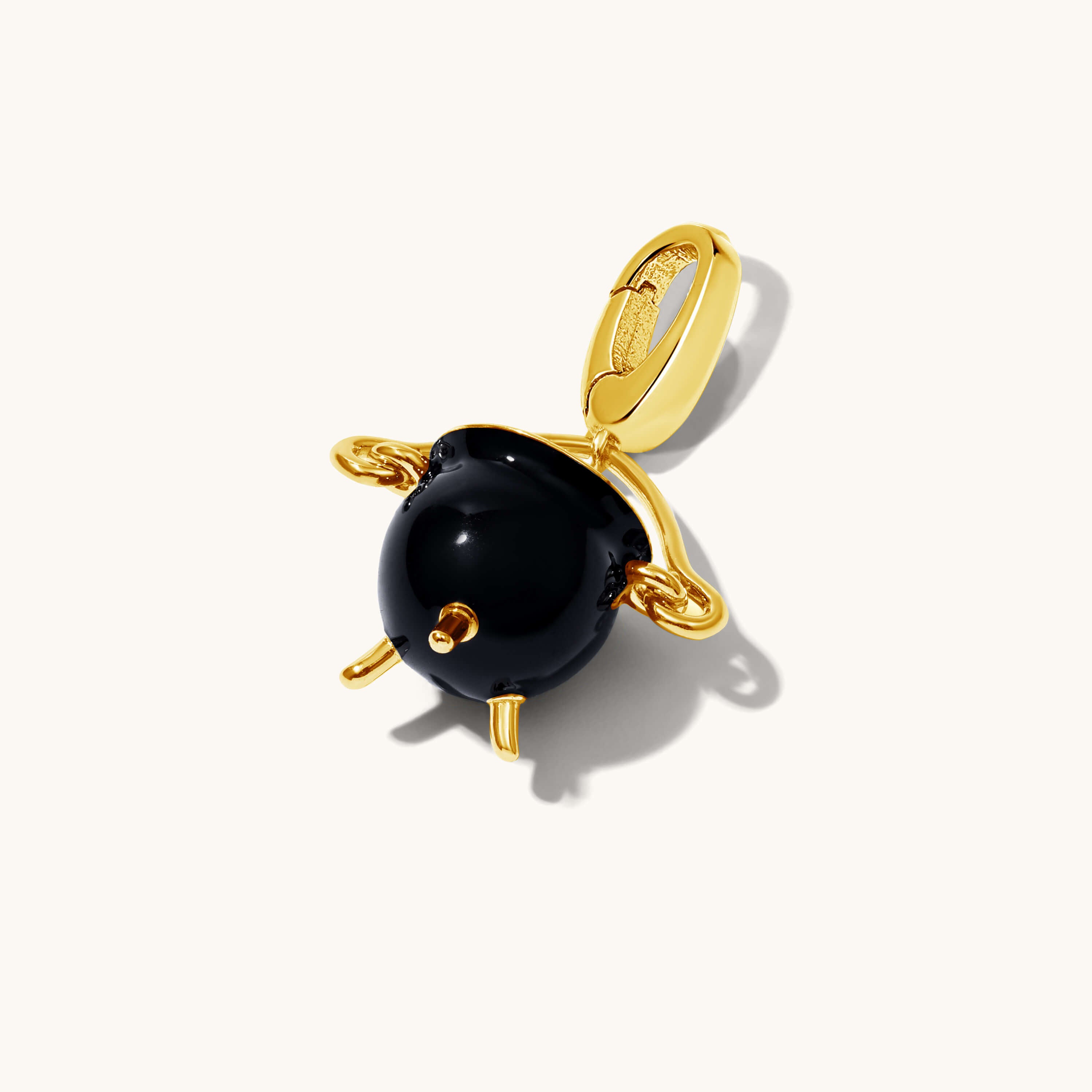 Cauldron Charm - Midnight Black Enamel