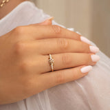 Triple Moon Goddess Pentagram Ring