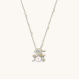 Triple Goddess Moonstone Toggle Necklace