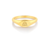 Triquetra Mini Signet Ring