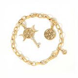 Hecate's Key & Wheel Charm Bracelet Set
