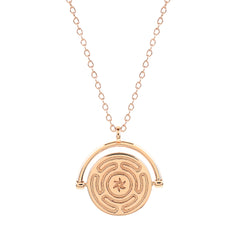 Hecate's Wheel  (Strophalos of Hecate) Necklace - Rose Gold