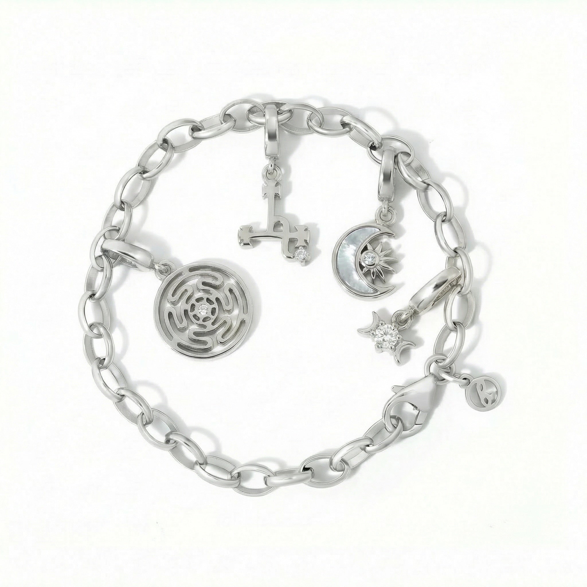 Dark Goddess Charm Bracelet Stack