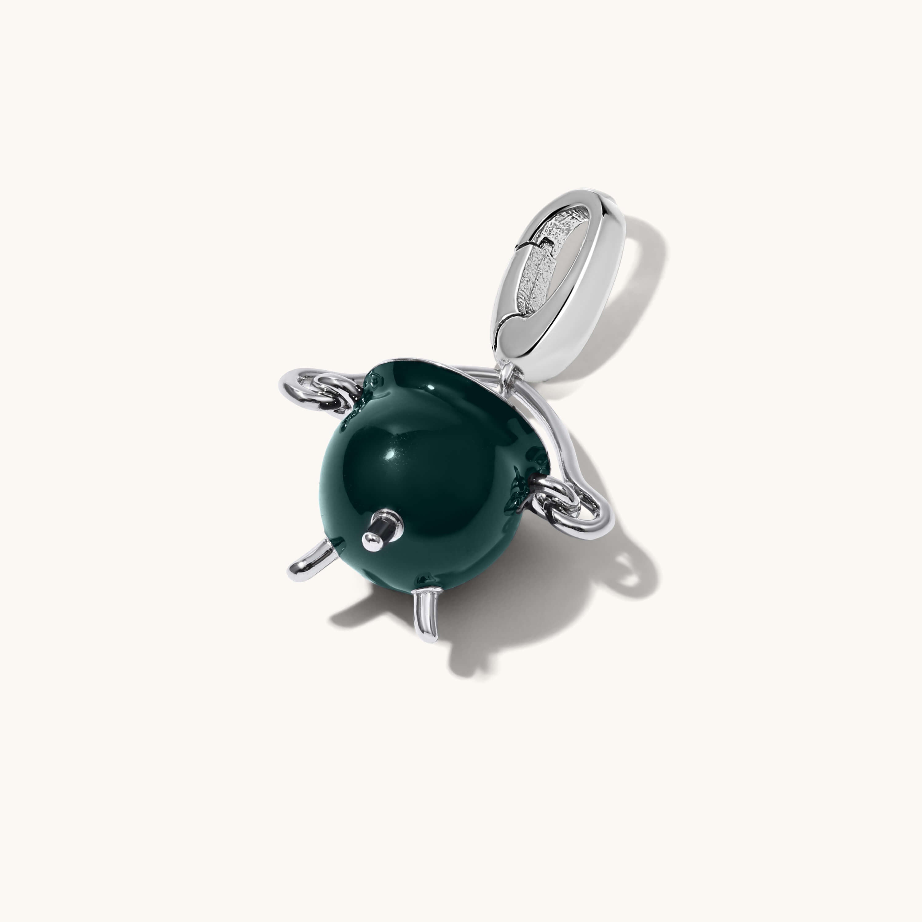 Cauldron Charm - Forest Green Enamel