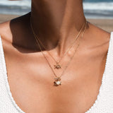 Triple Goddess Moonstone Toggle Necklace