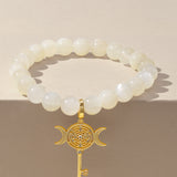 Gemstone Charm Bracelet - Moonstone