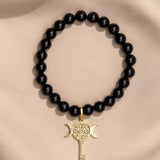 Gemstone Charm Bracelet - Black Tourmaline