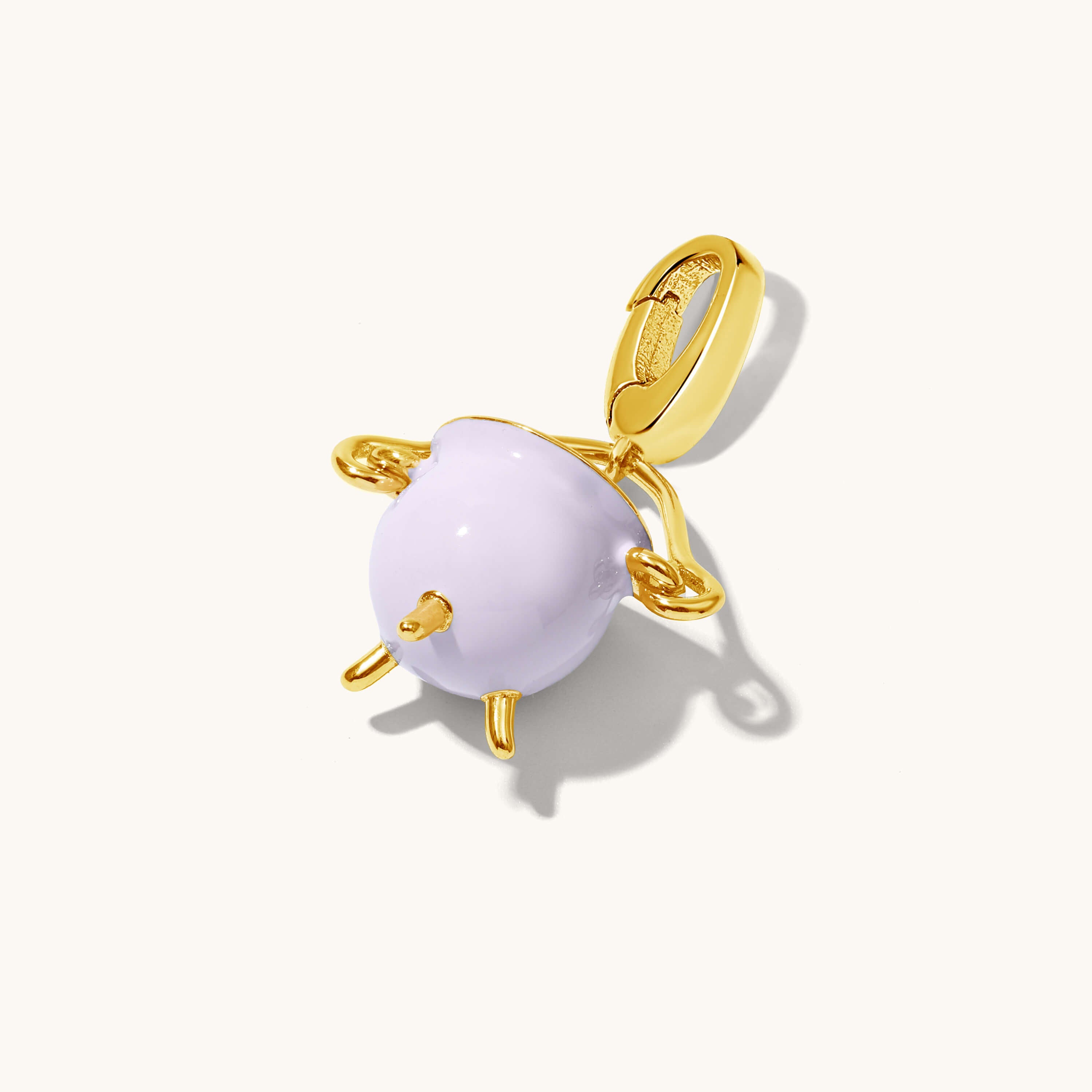 Cauldron Charm - Lavender Light Enamel