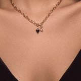 Love for All Heart Enamel Charm - Black