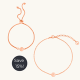 Save 15% - Freya Fehu Rune Anklet and Bracelet Set