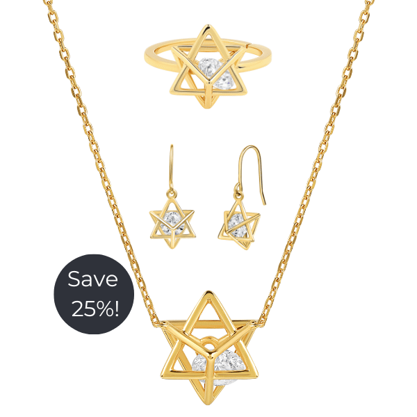 Merkaba Ring, Necklace and Earring Set - Save 25%