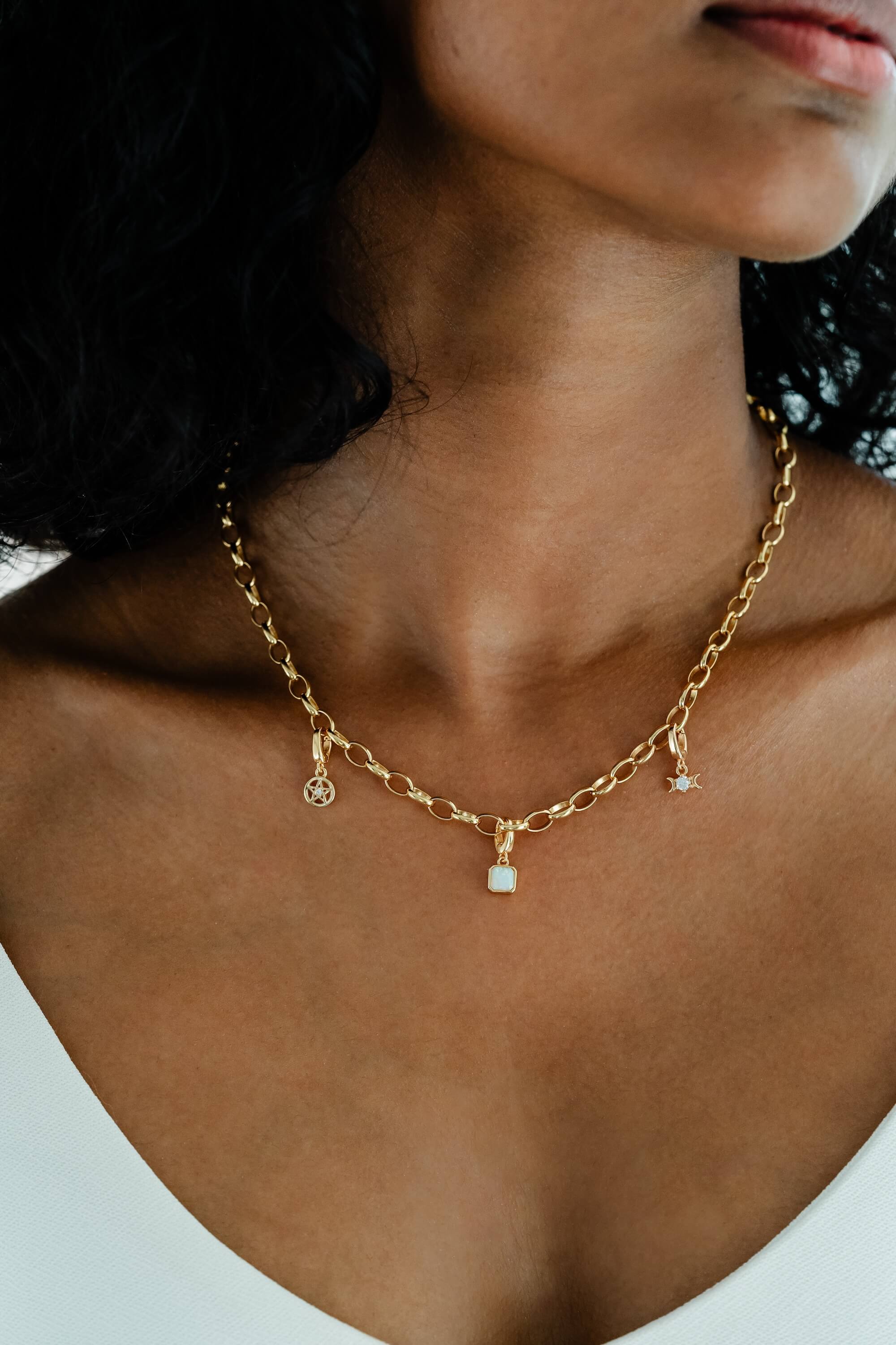 Charm Necklace - Oval Link