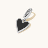 Love for All Heart Enamel Charm - Black