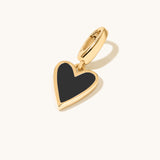 Love for All Heart Enamel Charm - Black