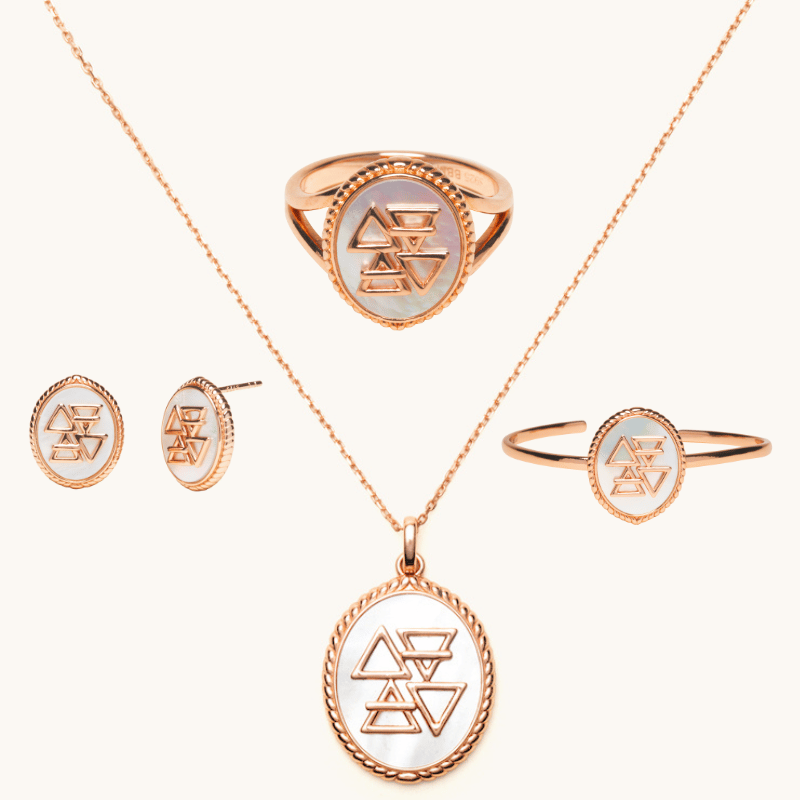 Four Elements Set of 4: Ring, Necklace, Earrings & Bracelet Set - Save 35%