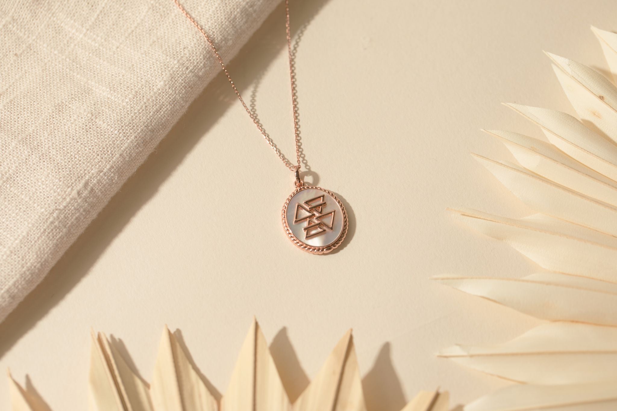 Blessed Be Magick Four Elements Necklace in Rose Gold
