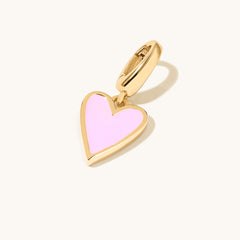 Love for All Heart Enamel Charm - Pink
