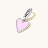 Love for All Heart Enamel Charm - Pink