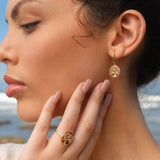 Tree of Life Organic Hoop Earrings