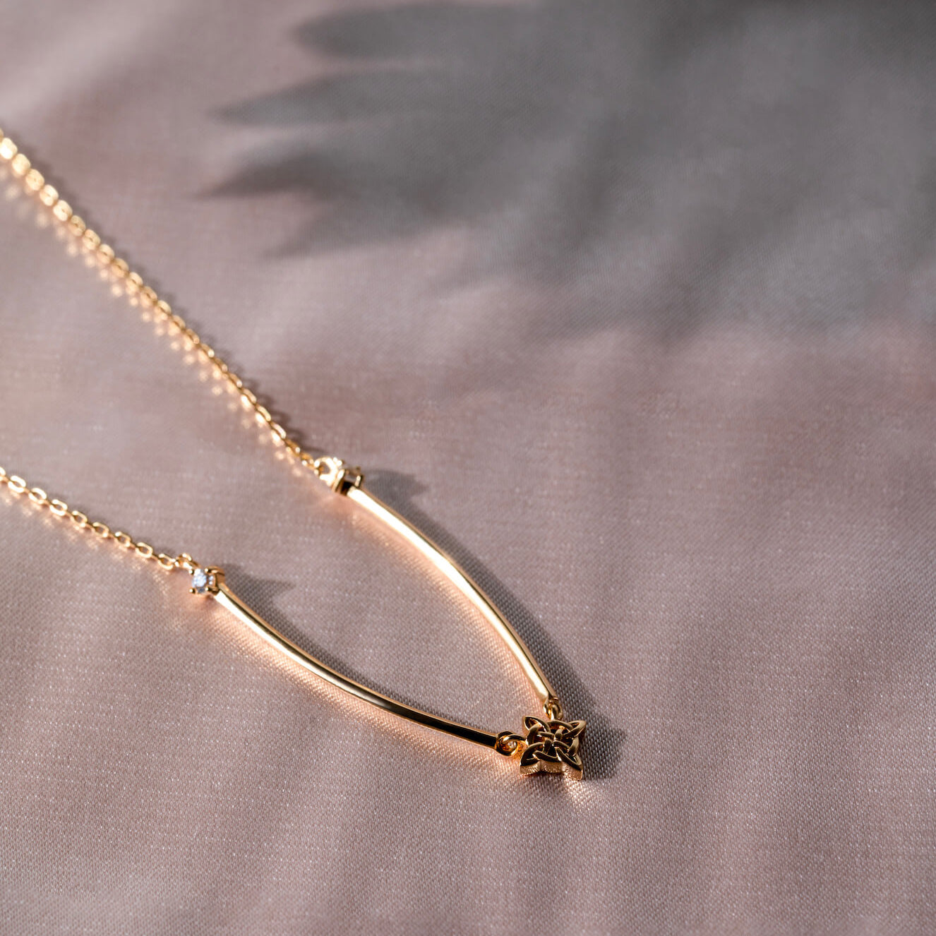 Blessed Be Magick_Witch's Knot Moonstone Necklace in Rose Gold.jpg