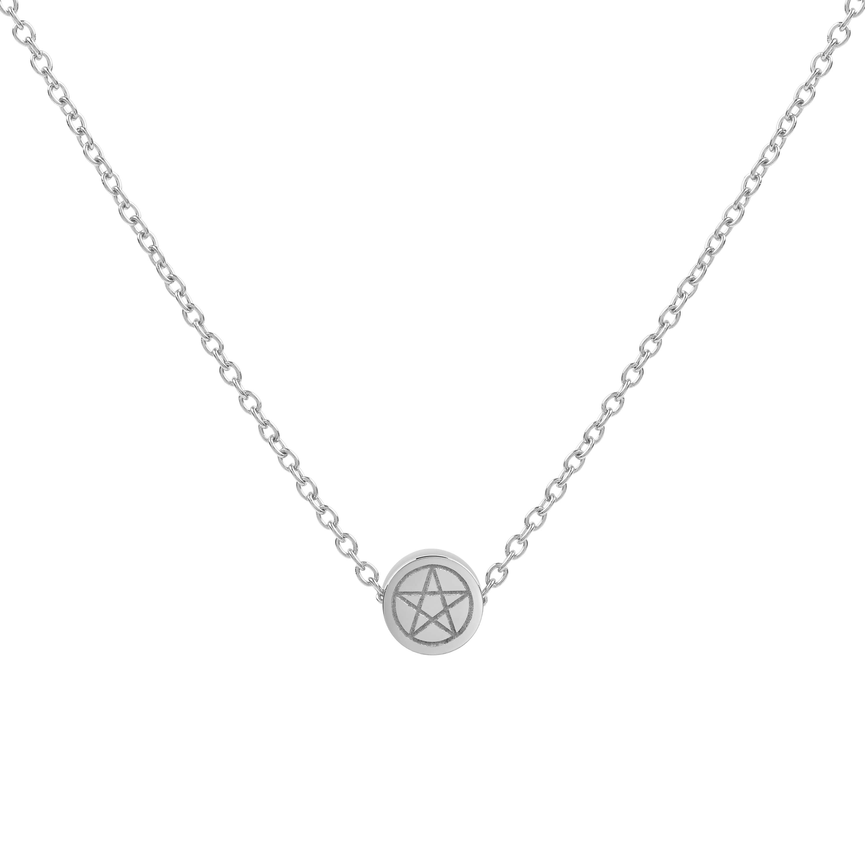 Pentacle Mini Pendant Necklace - 925 Sterling Silver