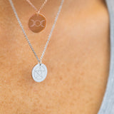 Triple Goddess Round Disc Necklace