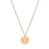 Triple Goddess Round Disc Necklace