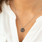 Triple Goddess Round Disc Necklace