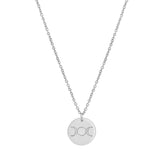 Triple Goddess Round Disc Necklace