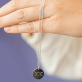 Triple Goddess Round Disc Necklace