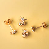 Triple Goddess & Horned God Mini Stud Earrings Set