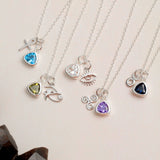 Eye of Horus Charm with Birthstone Necklace
