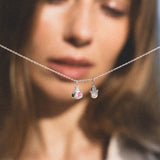 Hamsa Charm with Birthstone Necklace